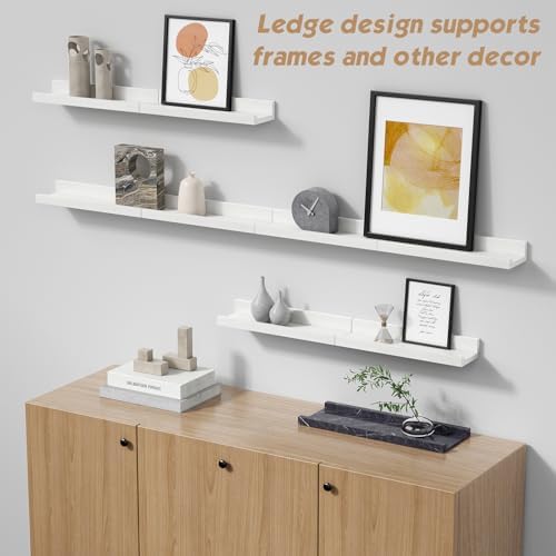 Forbena Wall Mounted Bookshelf Set of 4 White