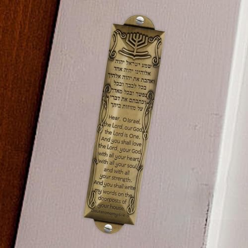 3X Mezuzah Wall Decor Plaque Ornament Metal Blessing Door Ornament Jewish Gift