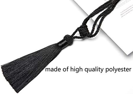 BEL AVENIR Curtain Tiebacks 2 Pack Black Holdbacks