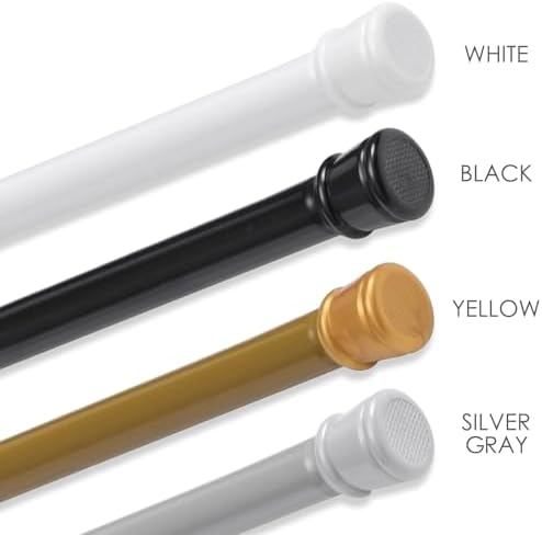 Adjustable White Curtain Rods 315-906 for Windows