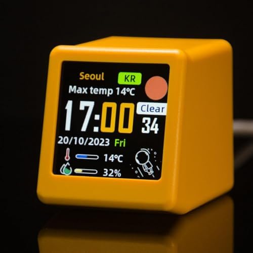 Color Display Alarm Clock with Weather Calendar and Wi-Fi