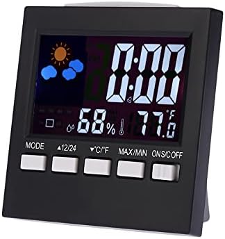 Lovskoo Digital Clock Alarm with Colorful Screen and Weather Display
