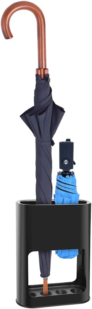 DricRoda Umbrella Stand with Drip Tray 4 Umbrella Holder Black