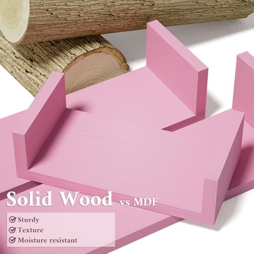 SRIWATANA Pink Floating Wall Shelves
