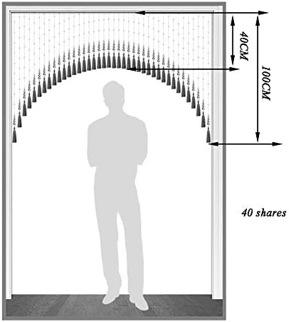 Beaded Curtain with Crystal Beads for Door and Window Decoration