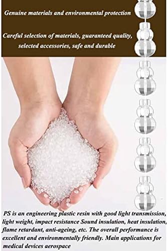 Clear Gourd Beaded Curtains - 100x180cm for Home Decor