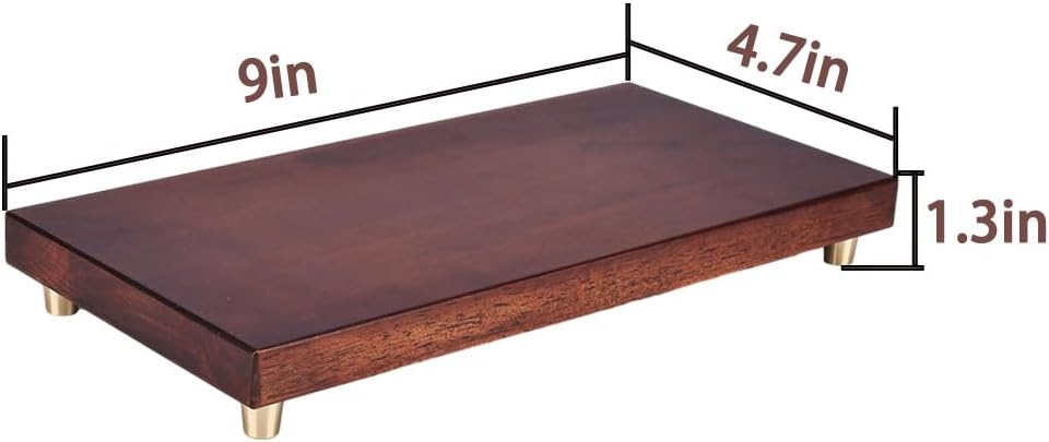 GOLDY WENDY Rectangular Wooden Tray Pedestal Base
