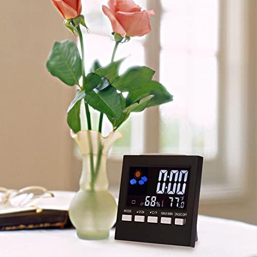 Lovskoo Digital Clock Alarm with Colorful Screen and Weather Display