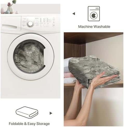 Bavni Washable Hallway Runner Rug Non Slip 2x 6 Vintage Floral Carpet with Rubber Backing