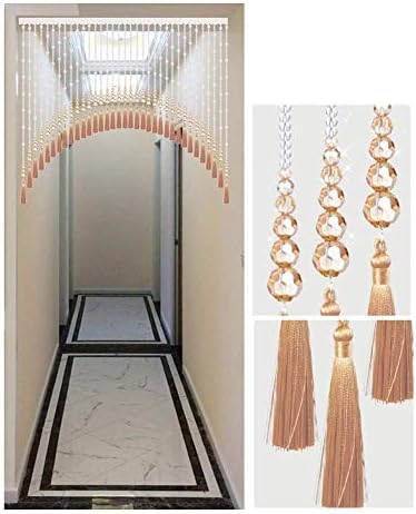 Beaded Curtain with Crystal Glass Beads for Doorway Decoration