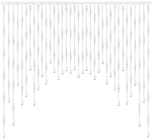 EMYJAY Clear Crystal Beaded Curtain for Doorway