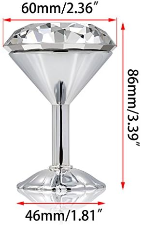 Sumnacon Classic Crystal Curtain Tiebacks 2 Pcs Silver 60mm