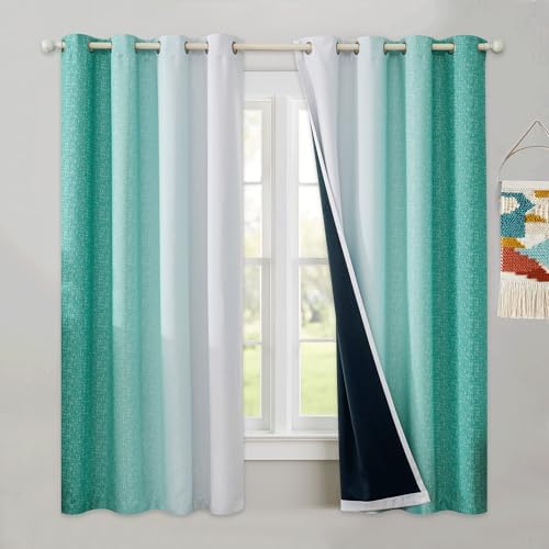 Geomoroccan Ombre Blackout Curtain Panels 63 Inch 52x63 2 Set
