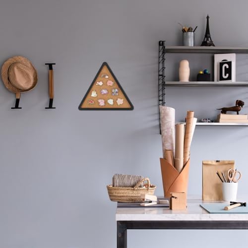 UNICRAFTALE Black Wall Mounted Cork Board for Brooch Pin Storage and Home Office Decor