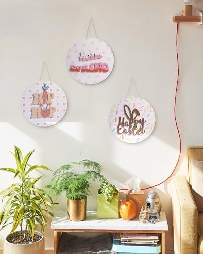 8 Inch Round Wooden Classroom Door Sign Decor