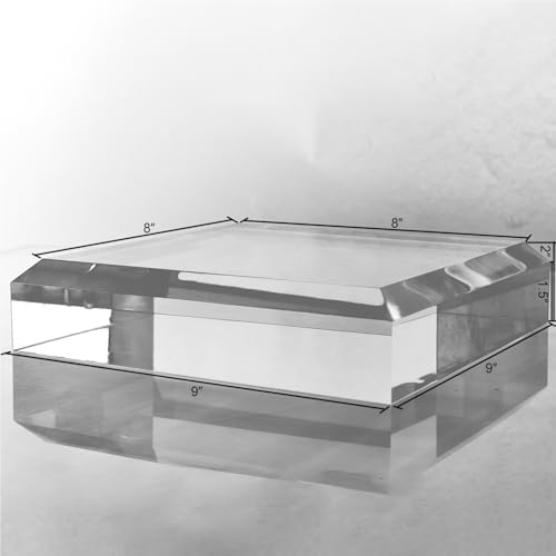 CiaoHER 2in Beveled Acrylic Display Pedestal Stand Riser