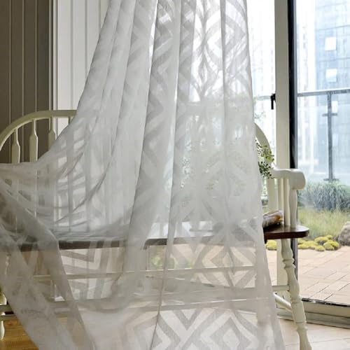Advanced Solid Color Paper Clip Geometric Curtains