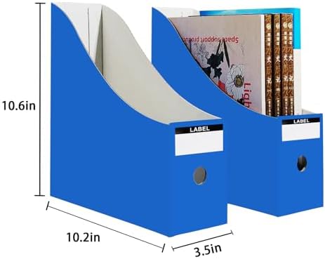 Limitliho 2 Pack Cardboard Magazine File Holder for Desktop
