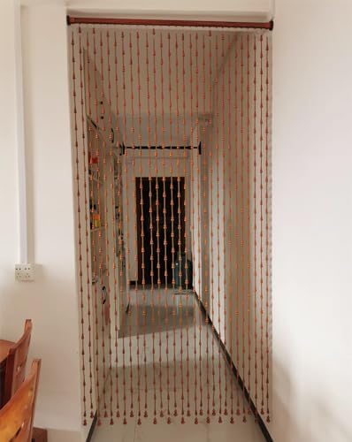 NEVKA Wooden Bead Curtain for Doorways and Windows