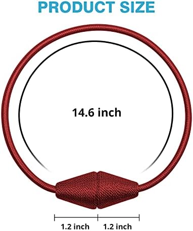 NICEEC 2 Pack Magnetic Curtain Tiebacks Red