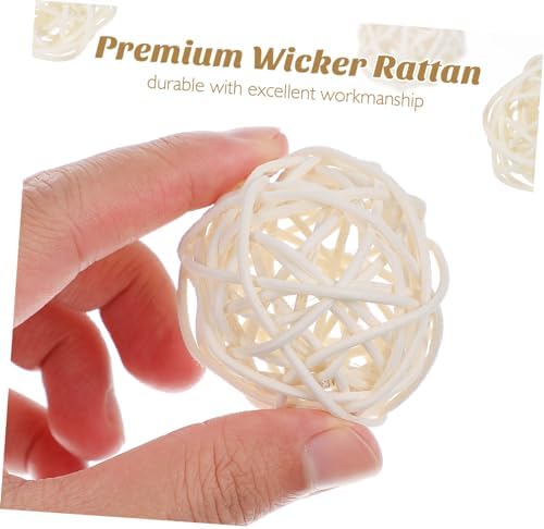 15Pcs White Rattan Ball Decorations for Wedding and Christmas
