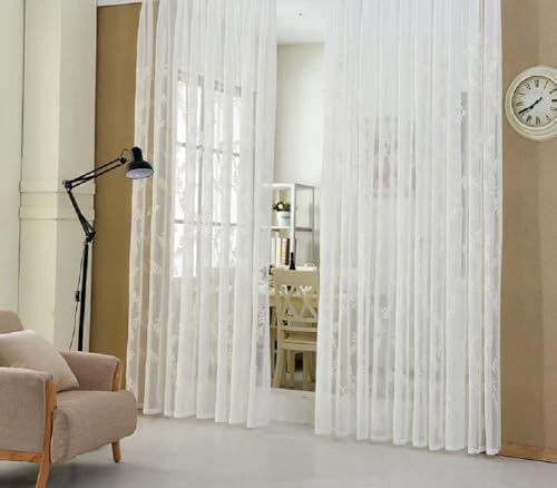 Pastoral Style Pine Tree Embroidery Curtains 2 Panels