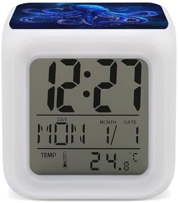 Octopus Galaxy Star Alarm Clock with 7 Colors