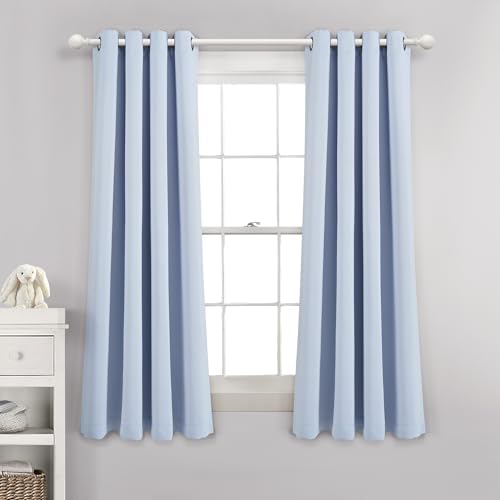 Lush Decor Blackout Curtain Panels 52x63 Blue Moon Classic Modern