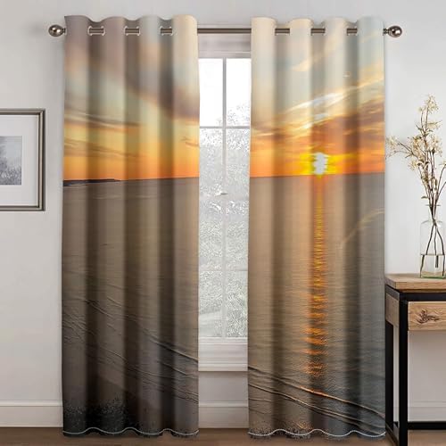 Homxi Blackout Curtains 2 Piece 2 x 38W x 63H In
