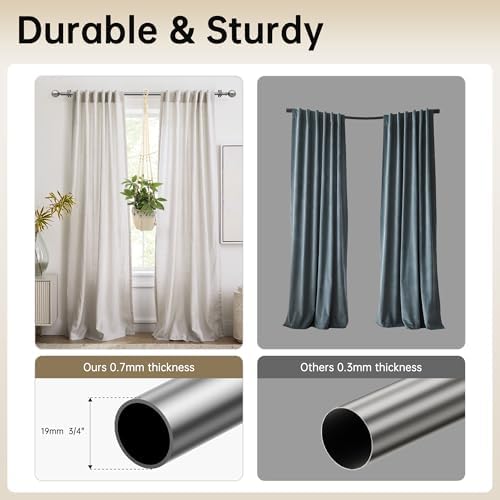 Adjustable Extendable Curtain Rods 30-53 Inches