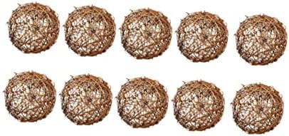 10pcs Hand Knitting Rattan Balls Holiday Decor