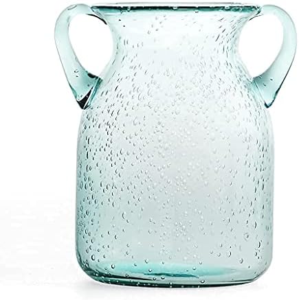 MDLUU Seeded Glass Vase with Double Ear Design