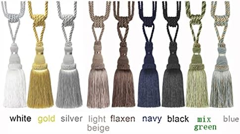 BEL AVENIR 2 Pack Curtain Tiebacks with Tassels