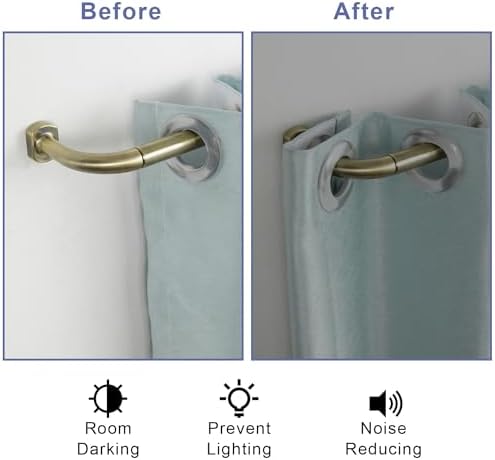 2 Pack 1 Inch Diameter Wrap Around Curtain Rods with Adjustable Length and Antique Bronze Finish