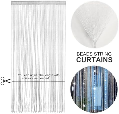 Ejoyous Beaded Curtain with Crystal Beads and Tassels