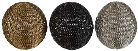 Premier Housewares Decorative Spheres Metal Gold Black Silver