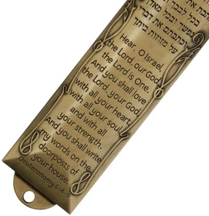 3X Mezuzah Wall Decor Plaque Ornament Metal Blessing Door Ornament Jewish Gift