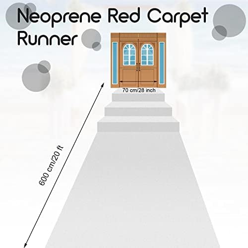 Boao 20x23 Ft Neoprene Carpet Runner Reusable Non Slip Rubber Backed Floor Runner