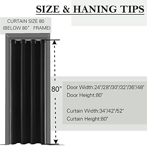 SHINELAND Door Curtain 52x80 Inch Vintage Design