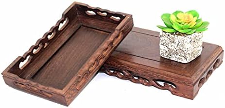 GOLDYWENDY Solid Wood Carved Display Stand Pedestal Vase Fish Tank Base