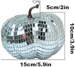 Disco Ball Pumpkin Ornaments for 70s Party Decor