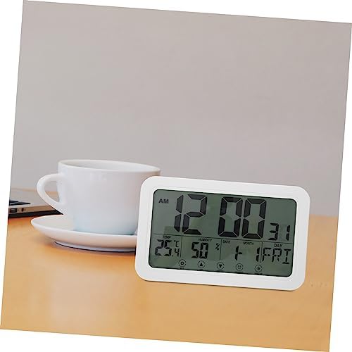 NOLITOY Display Digital Alarm Clock with Temperature and Humidity Multi-Function Wall Clock for Home and Office