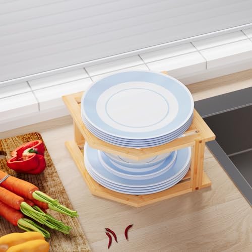 VERTORGAN Bamboo Corner Shelf 2 Pack