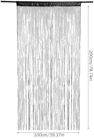 Shiny Beaded Door Curtains 39x79 Black Wedding Decor