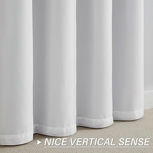 Lotusolution Beige Blackout Curtains Set 4Pcs
