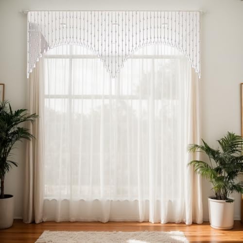 Clear Crystal Hanging Door Beads Curtain Valance