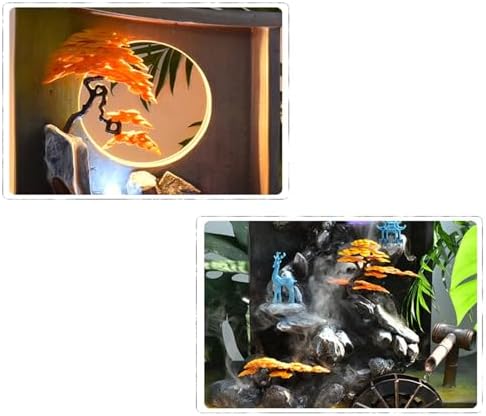 Modern Floor-Standing Waterfall Fountain with Feng Shui Wheel and Fish Pond