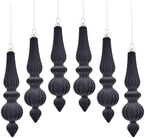Ochine 6Pcs Shatterproof Christmas Finial Drop Ornaments