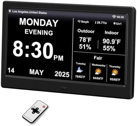 TIMEMOON 2025 Digital Clock with Weather Forecast