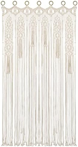 Boho Macrame Curtain Room Divider 79x35 Inches